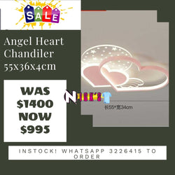 Angel Heart Chandiler 55x36x4cm Was $1400