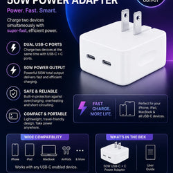 Apple USB C+C 50 W Power Adapter