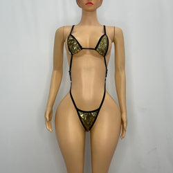 Gold/Black monokini