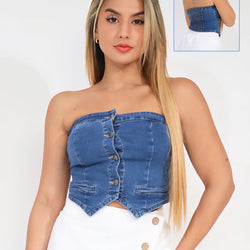 LTS 5136 Denim Ladies Top