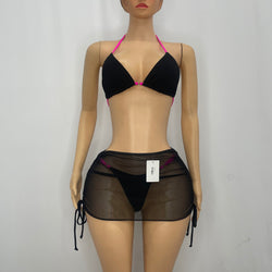 Z Mesh Short Skirt With Adjustable String (Black/Small)