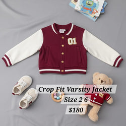 Crop Fit Varsity Jacket