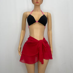 Mesh Skirt Wrap With Tie To the Side