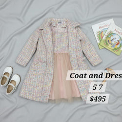 Pastel Tweed Coat And Dress