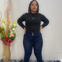 Long Dark Blue Ice Jeans 2046