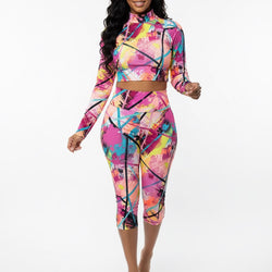 Long Sleeve Colourful Lines