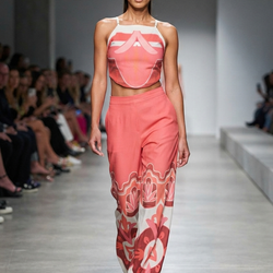 Woman Crop Top and Bells Suit PTY1063