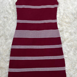 Sleeveless Crimson lines Dress
