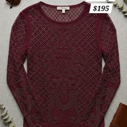 Studded Mesh Top