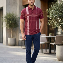 Carlotti Patterned Coloured Style 2 Men Silk Tee Shirt