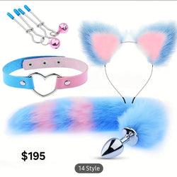 Cute Anal Plug Set With Cat Ears