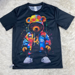 Mens Teddy Bear Graphic Print T Shirt