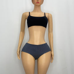Hema Polka Dot Beach Panty (Navy Blue)
