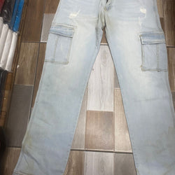 3411D Men Pre Wash cargo Long Jeans