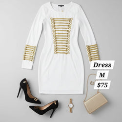 Gold Linx Long Sleeve Dress