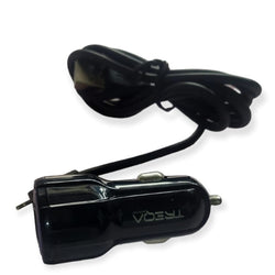Treqa Car Charger Set CS233 w/ Iphone Cord
