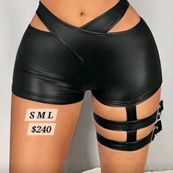Cross Waist Strap Shorts
