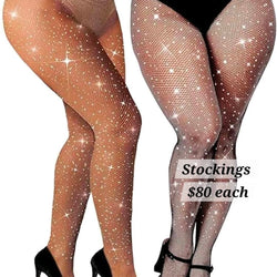Mesh Stocking With Gems 1231
