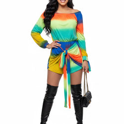 Long Sleeve Rainbow Romper