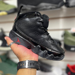 Jordan 9 Black/Red Kids Sneakers