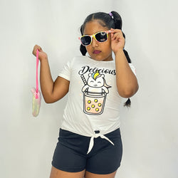 Hot Delicious Girls Unicorn Suit with Shorts