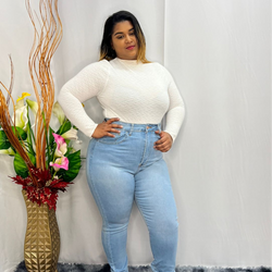 Long Chocolate Premium Pre Wash Light Blue Jeans 8355