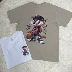 Vintage Taaz Cartoon Print T Shirt