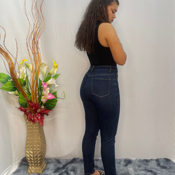 Long Tesoro Dark Blue Mild Cut Up Jeans  2896
