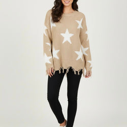 Knitted Distressed Sweater