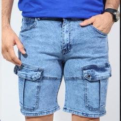 MSOL117094 Men 3/4 Cargo Icon Blue Jeans