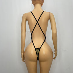 Gold/Black monokini