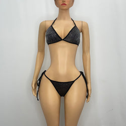 Black Glittered Bikini
