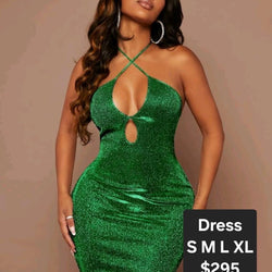 Crisscross Tie Back Metallic Bodycon Dress[2]