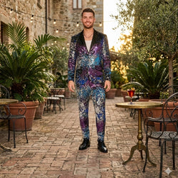 A Tuxedo Multi Colour Sequin Finish
