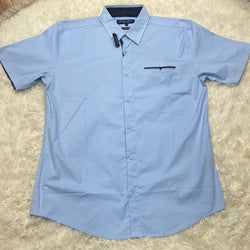 Plain Blue With Pocket Shirt