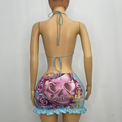 Skull Print Skirt Bikini (S)