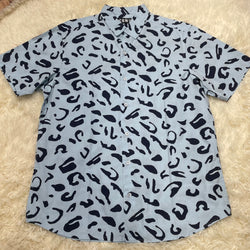Blue Cheetah Print Shirt