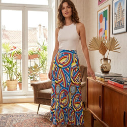 Emacipation Tribal Long Spandex Skirt