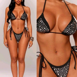 A Shinny Gemstone 2 Piece Bikini