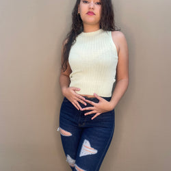 Blue Butterfly Top With Front Tie