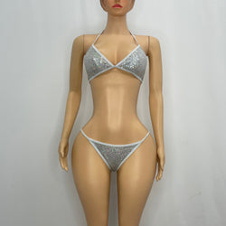White Sequenced Bikini