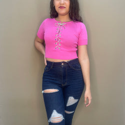 Immodel by HWA Sparkling Lace Top