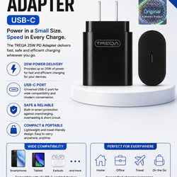 Treqa 25W PD USB C Adapter