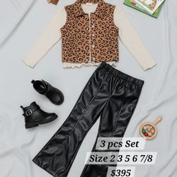 Leopard Leather 3pcs Set