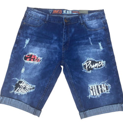PF-1497 Men Cut Up 3/4 Jeans