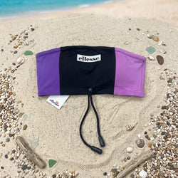 Purple and Black Bikini Tube Top 8010