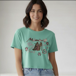 Leopard Highheel Crop Top