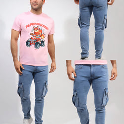 MJP 3326  Pre Wash Long Cargo Men Pants