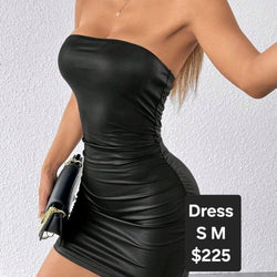 Sleeveless leather Dress