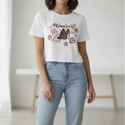 Leopard Highheel Crop Top